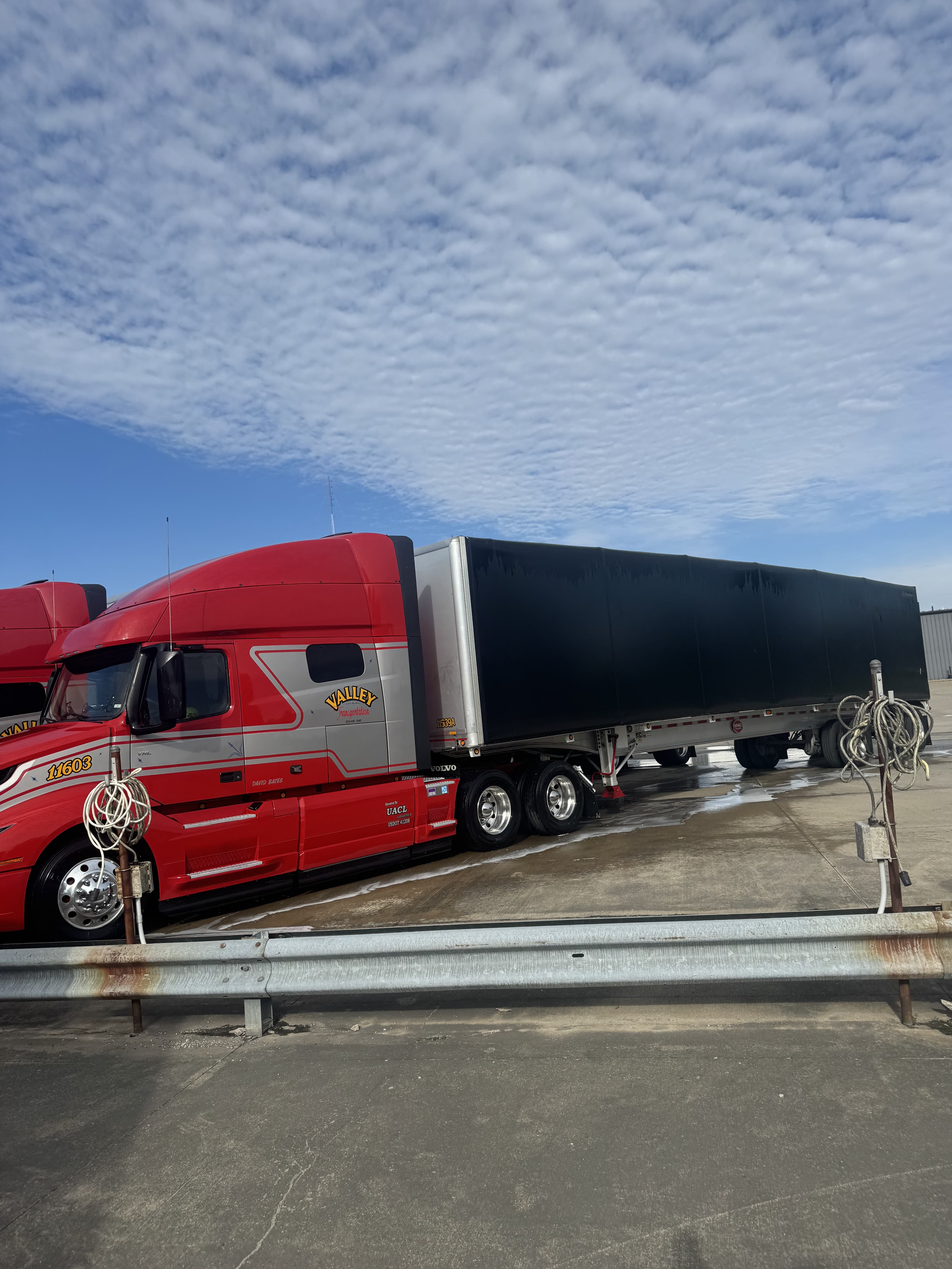 Fleet semi truck pressure wash job